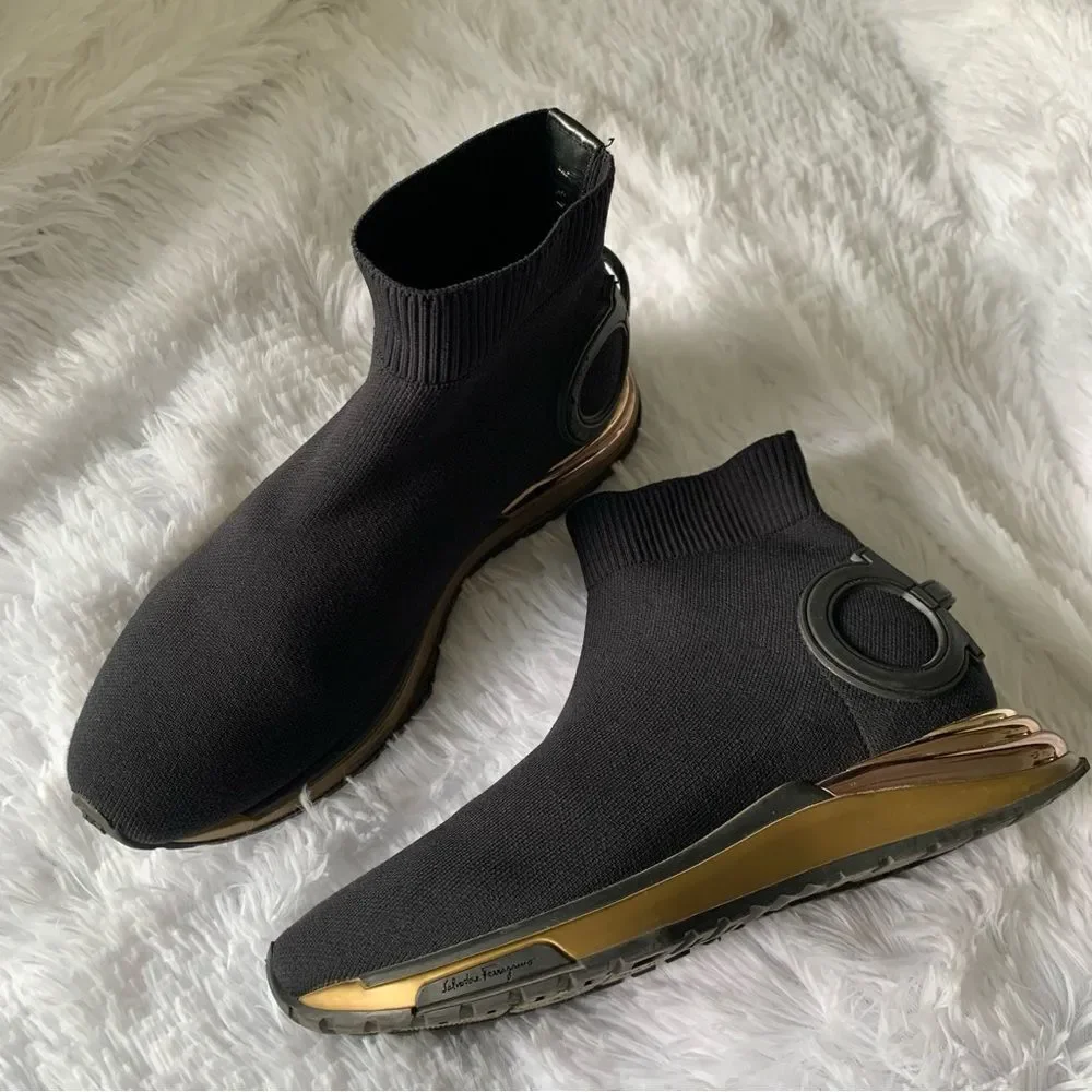 FERRAGAMO BLACK SNEAKERS